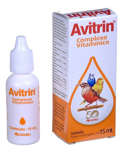 Avitrin Complexo Vitamínico 15ml Vitaminas Gerais Pássaros