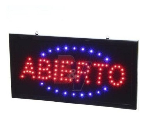 Letreros Led Luminoso Abierto 48x25cm + 20 Chip Wom 