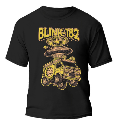 Remera Blink 182 Aliens Diseño 100% Algodón