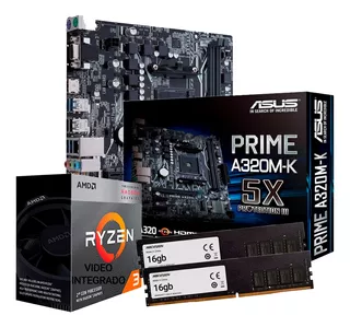 Combo Actualizacion Ryzen 3 3200g + Mother + 32gb Ram Pcreg