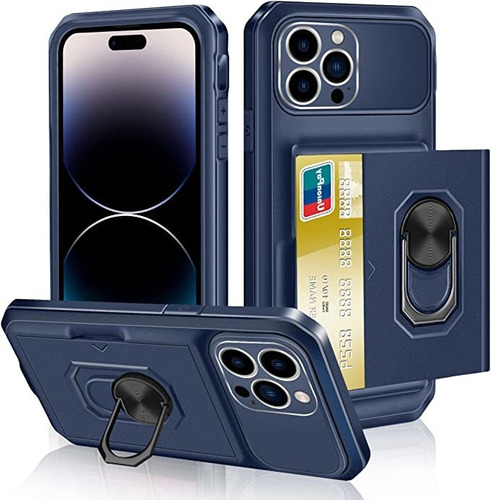 Samonpow Para Teléfono 14 Pro Max Case Wallet Card Holder Hi