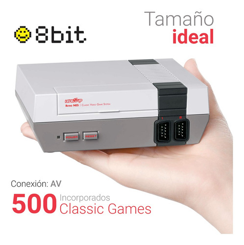Consola De 8 Bits Retro Nes Av Plug Play Con 500 Juegos