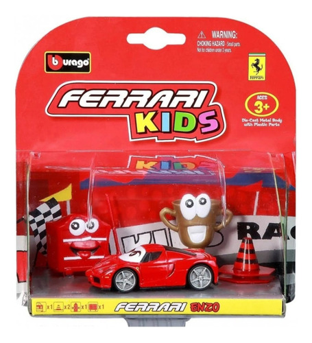  Ferrari Enzo Kids Bburago Escala 1:64 Set De Colecion Metal