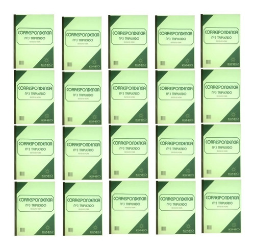 Pack X 20 Libros Correspondencia Nº 3 Triplicado 50 H Igneo