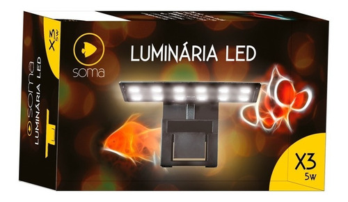 Luminária Soma X3 5w Modelo Preto Com Led Cor Branco