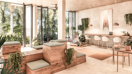 Departamento En Venta En Tulum, Quintana Roo, Aflora, Rodeado De Una Bella Laguna Artificial