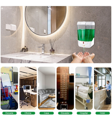 Imagen 4 de 8 de Dispensador Automático De Jabón En Gel De 700 Ml