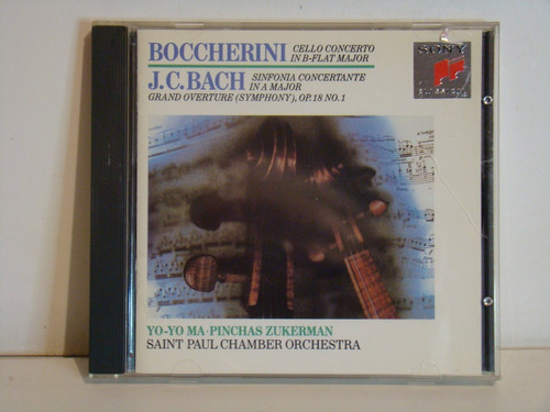 Cd - Yo-yo Ma - Pinchas Zukerman - L. Boccherini - J.c. Bach