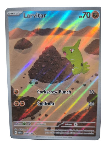 Carta Pokémon Larvitar Arte Alternativo Tcg Original