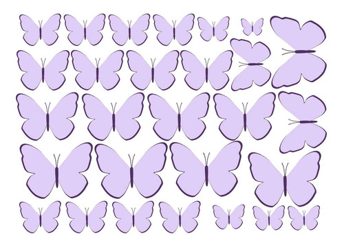 Impresión Comestible En Oblea De Arroz Delgada Mariposas