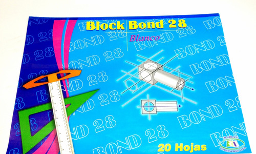 Block Bond 28 1/8 Blanco 20h *15 Unidades