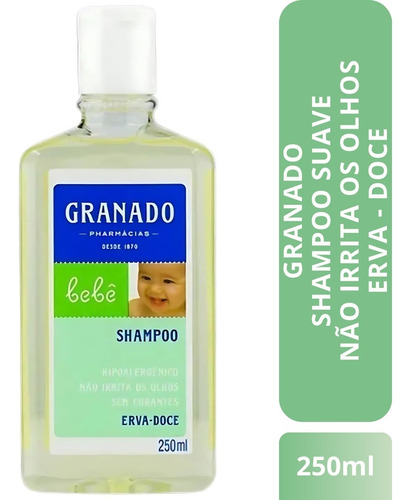 Shampoo Granado Bebe 250ml Erva Doce