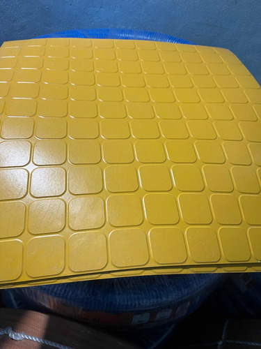 Baldosa De Goma Indelval Deco Cerama Amarillo 50x50 Cmts