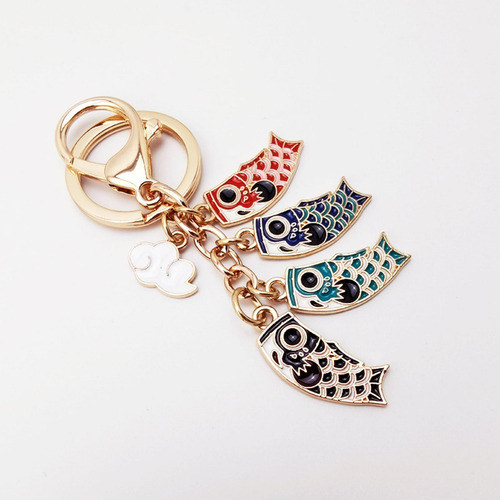 2 Llavero Con Colgante De Koi, Llavero Con Dijes, Llavero