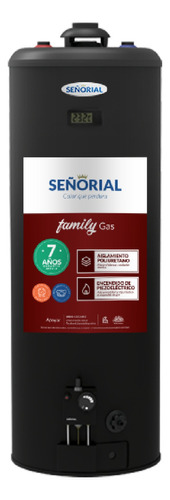 Termotanque multigas Señorial Family Black TTS-85 negro 85L