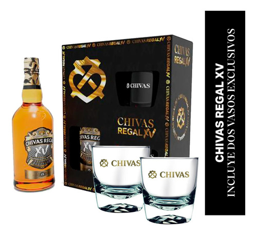 Whisky Chivas Regal Xv 15 Años 700 Ml + 2 Vasos