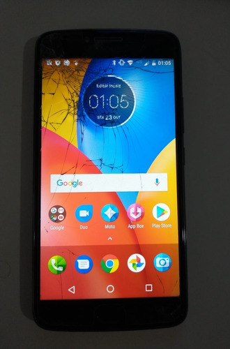 Motorola E4 Plus Tela Trincada Fora Isto Tudo Funcionando