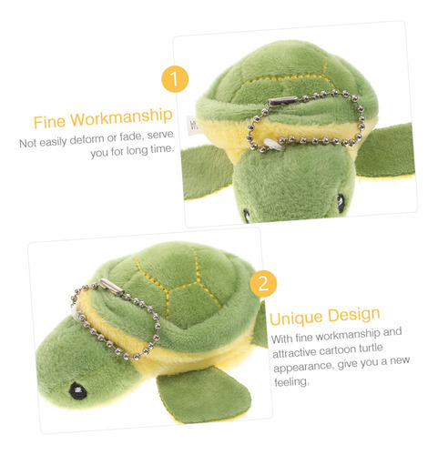 10 Piezas Pequeños Adornos De Tortuga Peluche De Tortuga