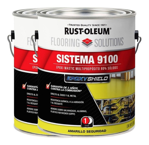 Imagen 2 de 8 de Pintura Epóxica Rust Oleum Flooring 9100 + Activador 7,57lt