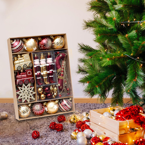 Juego De Adornos De Bolas De Navidad, Decoración Estilo C
