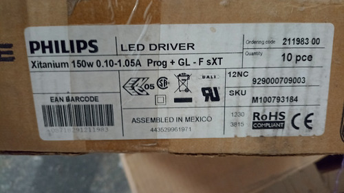 Controlador Led Electronic Driver 929000709003 Philips