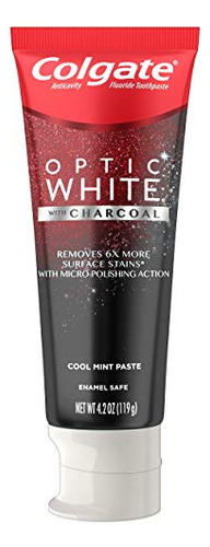 Pasta De Dientes Colgate Optic White Charcoal Blanqueadora,
