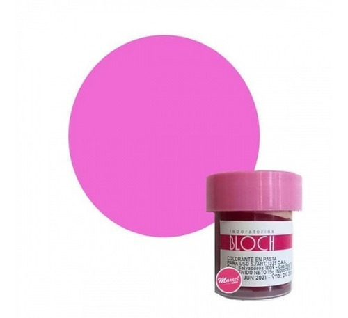 2 Unid. Colorante En Pasta Rosa Pastel Bloch 15 Grs