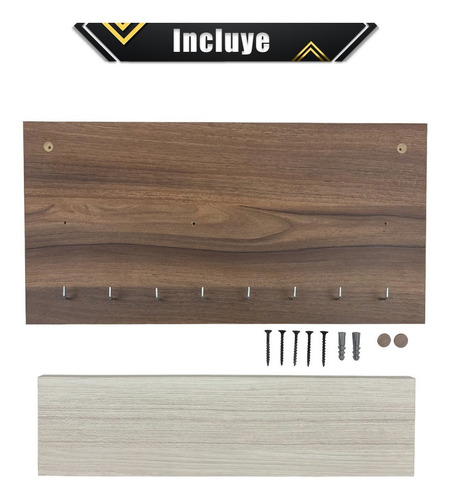 Imagen 8 de 10 de Porta Llaves Organizador De Pared Moderno Perchero Ganchos