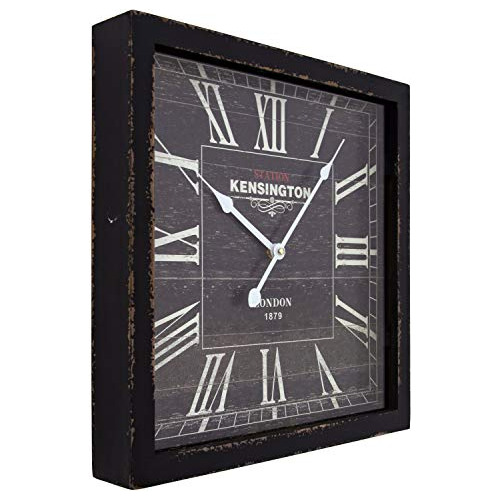 Yosemite Home Decor Clka1b952 Reloj De Pared Cuadrado De Mad