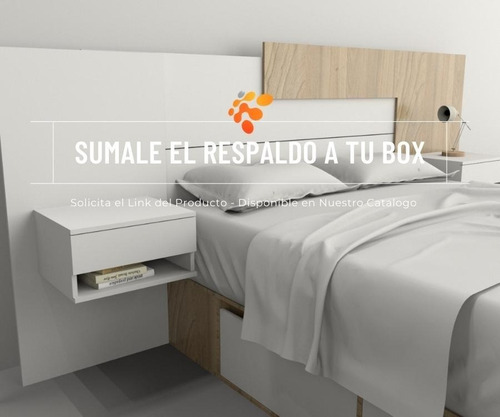 Imagen 6 de 8 de Box De Cama Base Somier Con Cajonera + Zapatero 1,40 Mts.