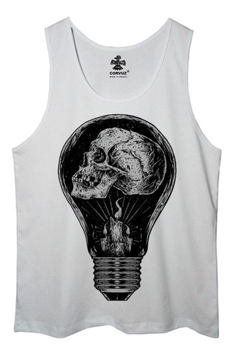 Regata Estampada Caveira Skull Light Camiseta Camisa Blusa