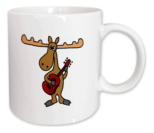 3drose Taza 1 196 090 Funny Moose Tocar La Guitarra Taza De 