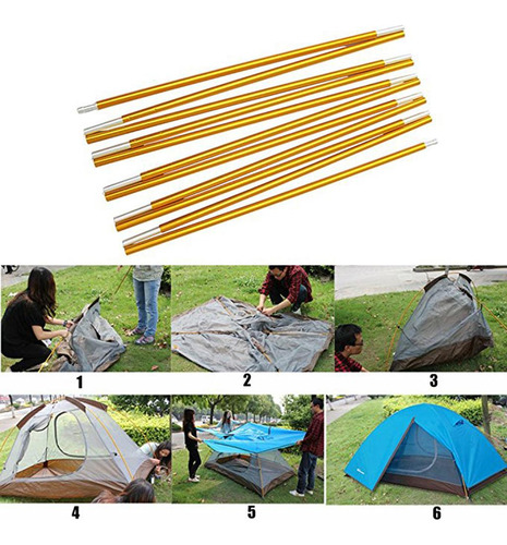 2 Unids / Set Acampar Tienda De Viaje Toldo Toldo Kit Rod Si
