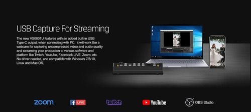 Imagen 6 de 8 de Avmatrix Video Mini Switcher/mixer 6chsdi/hdmi Streaming