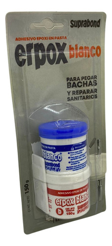 Pegamento Pasta Suprabond Adhesivo ERPOX BLANCO Piletas Cocina y Sanitarios