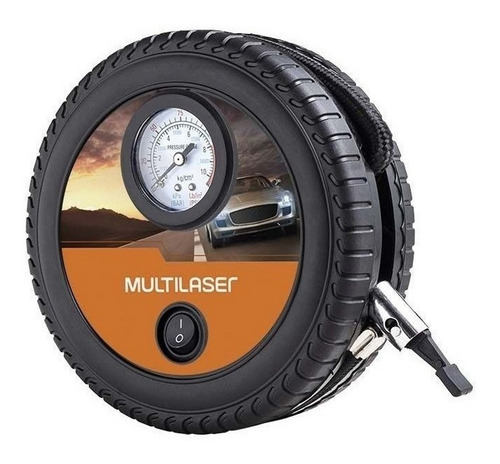 Compresor de aire mini a batería portátil Multilaser AU615 15L 12V negro