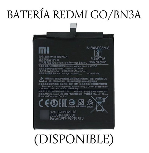 Batería Xiaomi Redmi Go - Bn3a.
