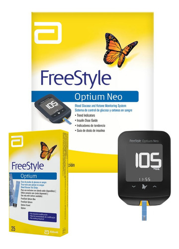 Glucometro Freestyle Optium Neo Con 25 Tiras 