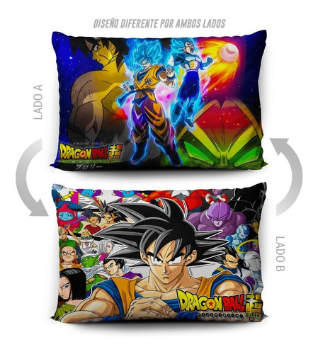Imagen 5 de 5 de Funda De Almohada Dragon Ball Super Broly 70x45cm Vudú Love