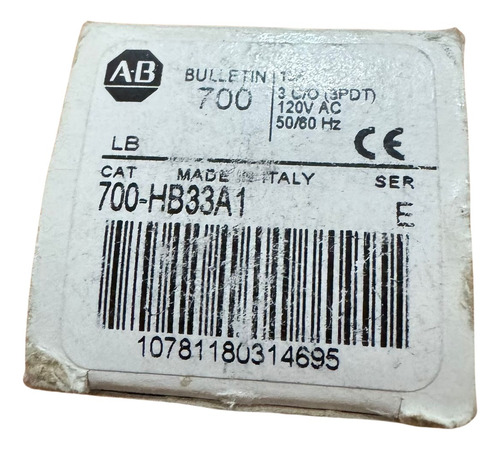 Allen Bradley 700-hb33a1 Ser. E 120vac 15a