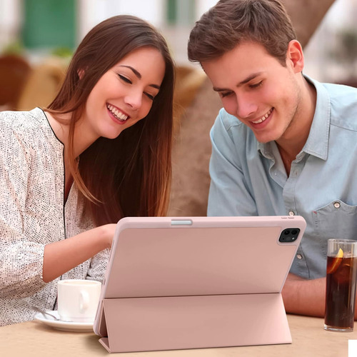 Smart Case Para iPad Pro 11 M2 2022 4gen / M1 2021 3gen Rose