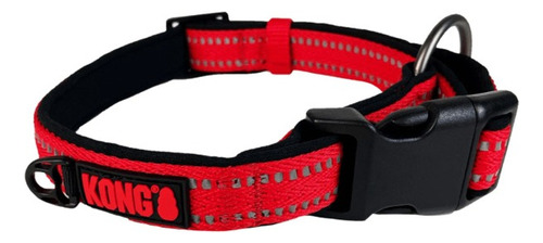 Collar Para Perro Kong Extra Largo Color Rojo 55-76 Cm