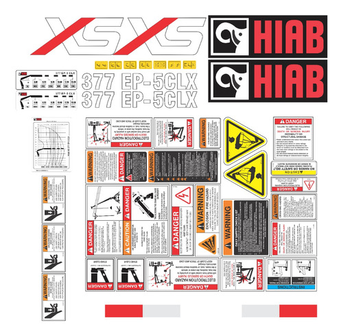 Kit De Calcomanías Para Hiab 377 Ep-5clx