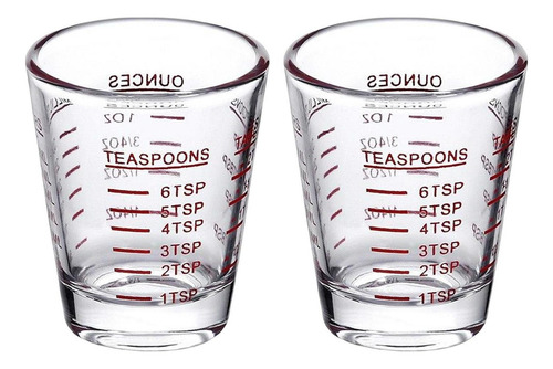 Vaso Medidor De Vidrio De 2 Piezas Con Líneas De Medición Tr