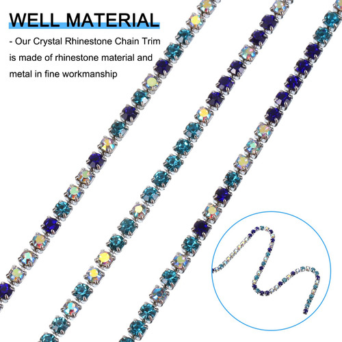 Uxcell Cadena De Diamantes De Imitación De Cristal De 10 Ya