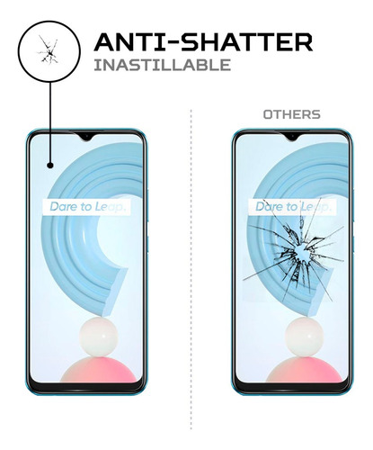 Imagen 5 de 6 de Protector De Pantalla Antishock Realme C21y