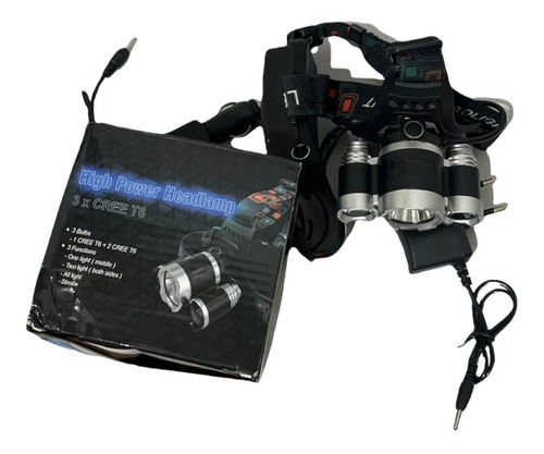 Linterna Led Minero Frontal Cabeza Cintillo 5000 Lumenes