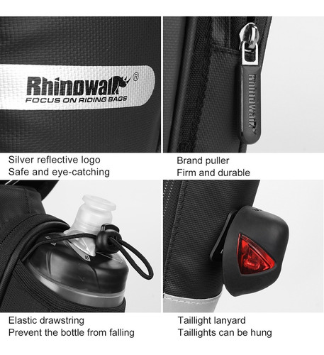 Imagen 4 de 10 de Bolsa Sillín Impermeable Bolsa Trasera Bicicleta Asiento