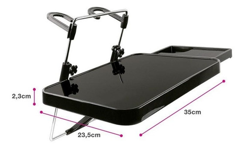 Imagen 7 de 10 de Bandeja Auto Mesa Asiento Plegable Viaje Butaca Volante Noga