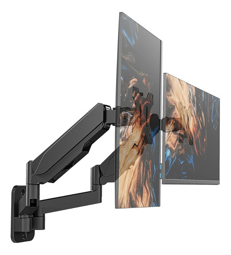 Soporte De Pared Para Monitor Dual, Brazo De Monitor De Pare